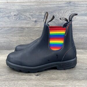 Blundstone 2105 Pride Series Black Leather Rainbow Chelsea Boots Mens 8.5 US